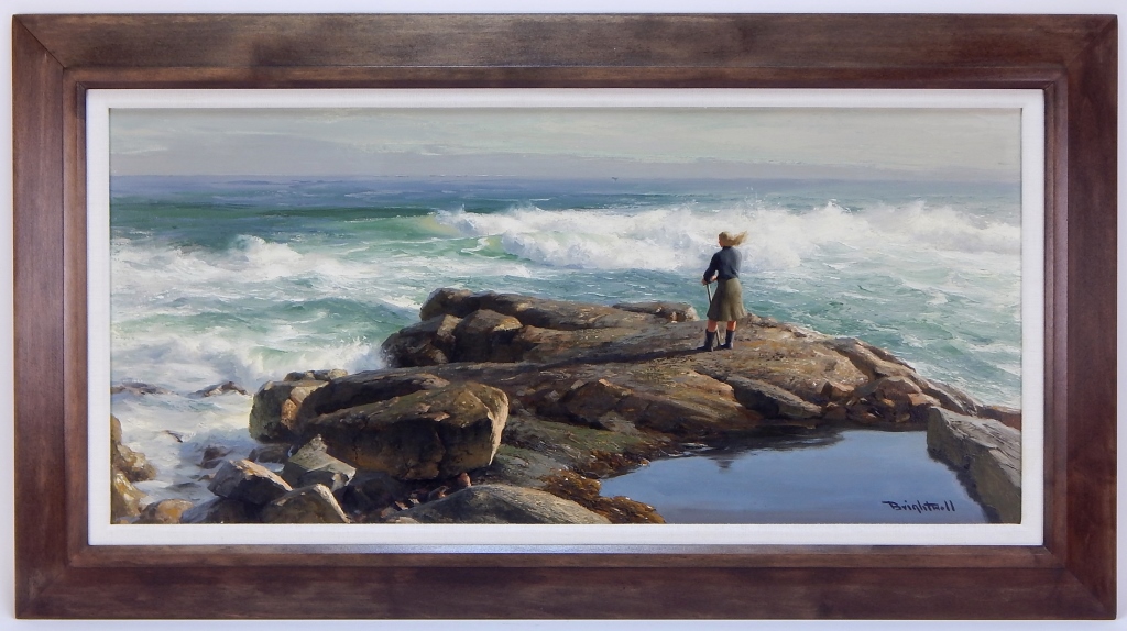 Appraisal: WALTER BRIGHTWELL JR WINDBLOWN COASTAL PAINTING Florida Maine - Fine