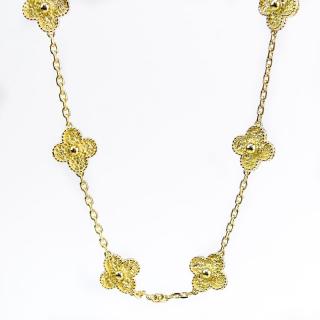 Appraisal: Van Cleef Arpels Karat Yellow Gold Alhambra Necklace Signed numbered