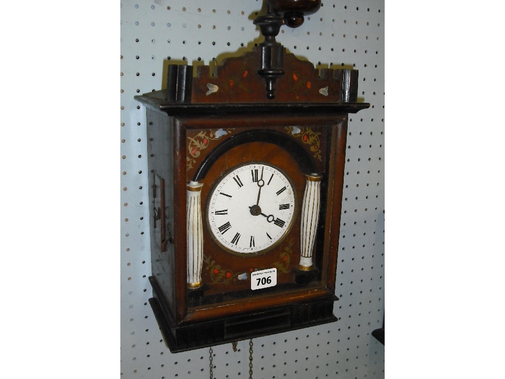 Appraisal: Two walnut cased Black Forest wall clocks