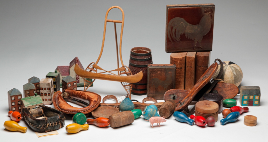 Appraisal: ASSORTED TOYS AND HOUSEWEARS Nineteenth - th century Including ice