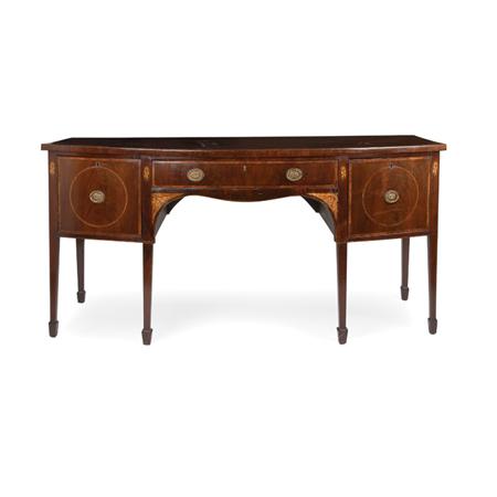 Appraisal: George III Marquetry Inlaid Mahogany Sideboard Estimate -