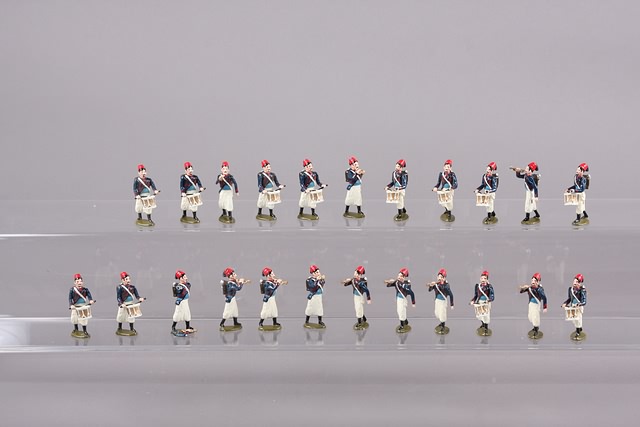 Appraisal: Lot of figures representing French Zouave musicians drums and bugles