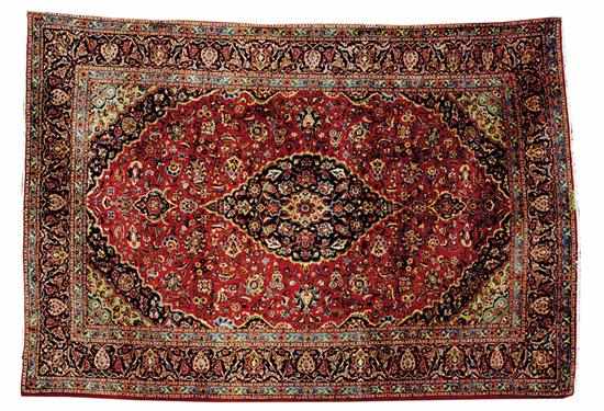 Appraisal: Kashan carpet ' '' x ' '' Back Inquiry Previous