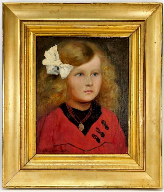 Appraisal: Josef Prochazka Young Child Portrait Painting Austria - Josef Prochazka