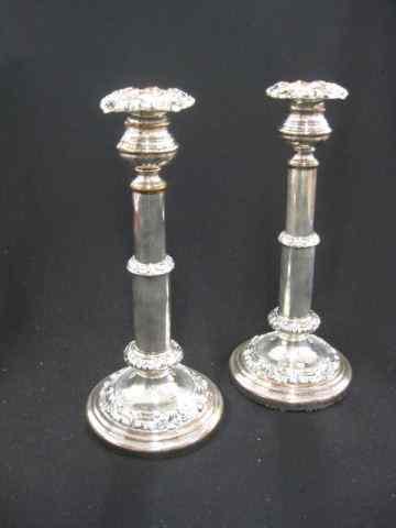 Appraisal: Sheffield Silver on Copper Candlesticks mid th century ''