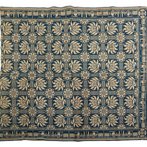 Appraisal: Three Jacquard Coverlets th Century including an example with a