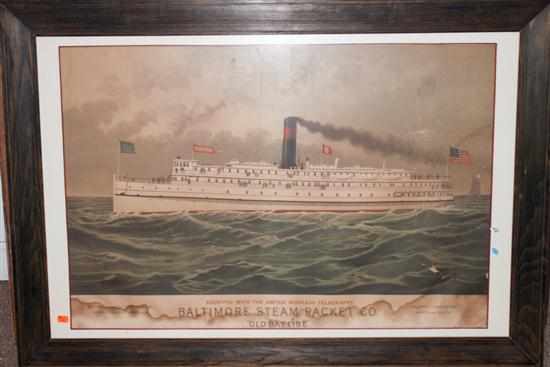 Appraisal: Chesapeake Bay Steamships A Hoen Co ''Baltimore Steam Packet Co