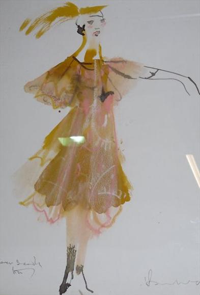 Appraisal: Yolanda Sonnabend Costume designs for ballet Watercolour crayon pen and