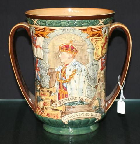 Appraisal: A Royal Doulton The Coronation Loving Cup for Edward VII