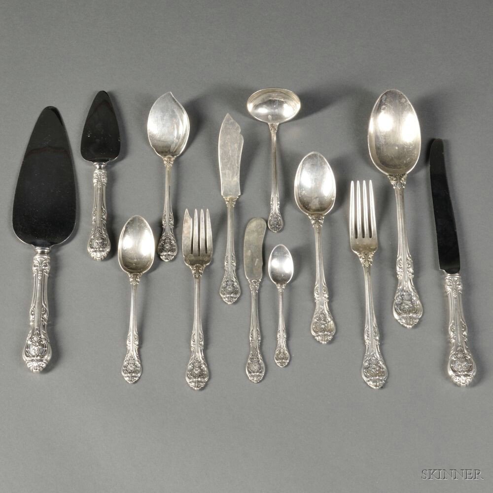 Appraisal: Gorham King Edward Pattern Sterling Silver Flatware Service Providence Rhode