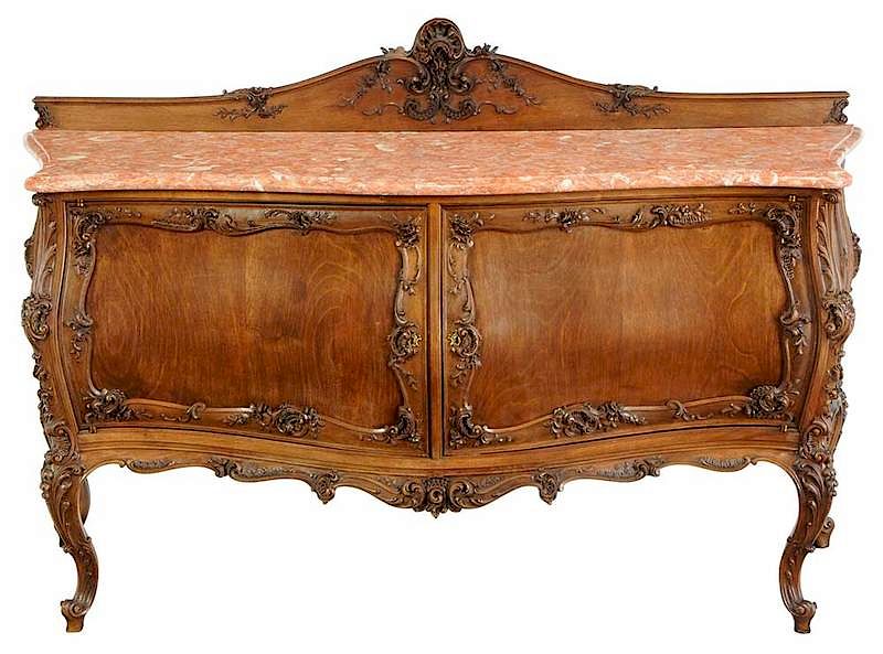 Appraisal: Provincial Louis XV Style Carved Sideboard French early th century