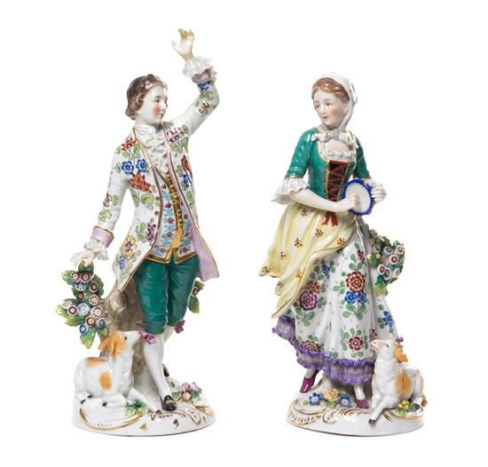 Appraisal: Sale Lot A Pair of Chelsea Porcelain Figures depicting a