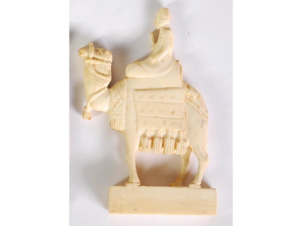 Appraisal: EGYPTIAN CARVED IVORY MODEL OF A MAN PROBABLY GENERAL GORDON