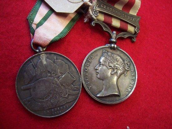 Appraisal: An Indian Mutiny medal with clasp for Central India awarded