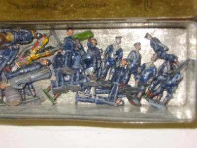 Appraisal: A quantity of Britains metal figures comprising thirteen policemen one