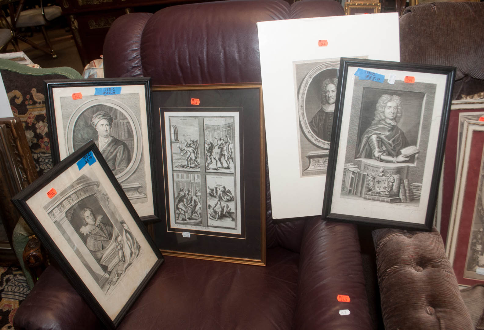 Appraisal: Ten framed and unframed th century prints Undernumber