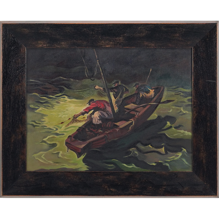 Appraisal: In the style of Thomas Hart Benton American - ''Fishermen