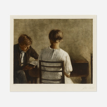 Appraisal: Peter Vilhelm Ilsted Two Young People mezzotint in colors h