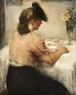 Appraisal: Grigory Gluckmann ''Etude Sentimentale Sentimental Study '' woman seated at