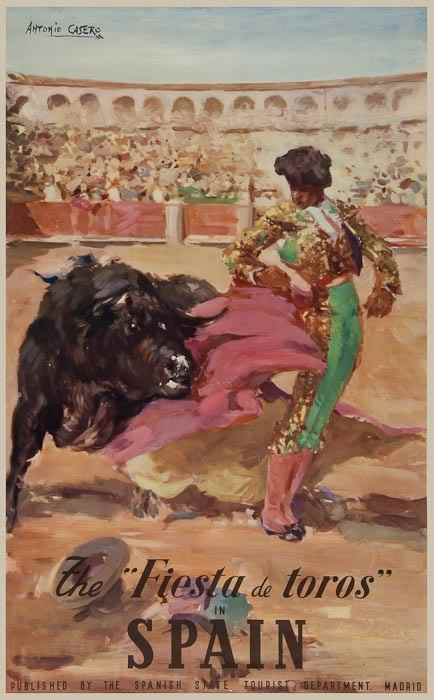 Appraisal: CASERO Antonio FIESTA de TOROS in SPAIN offset lithograph in