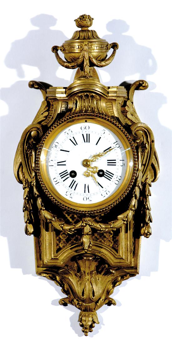 Appraisal: French ormolu cartel clock Vincenti Cie circa Louis XI style