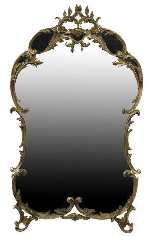 Appraisal: Italian Louis XV style gilt metal possibly bronze wall mirror