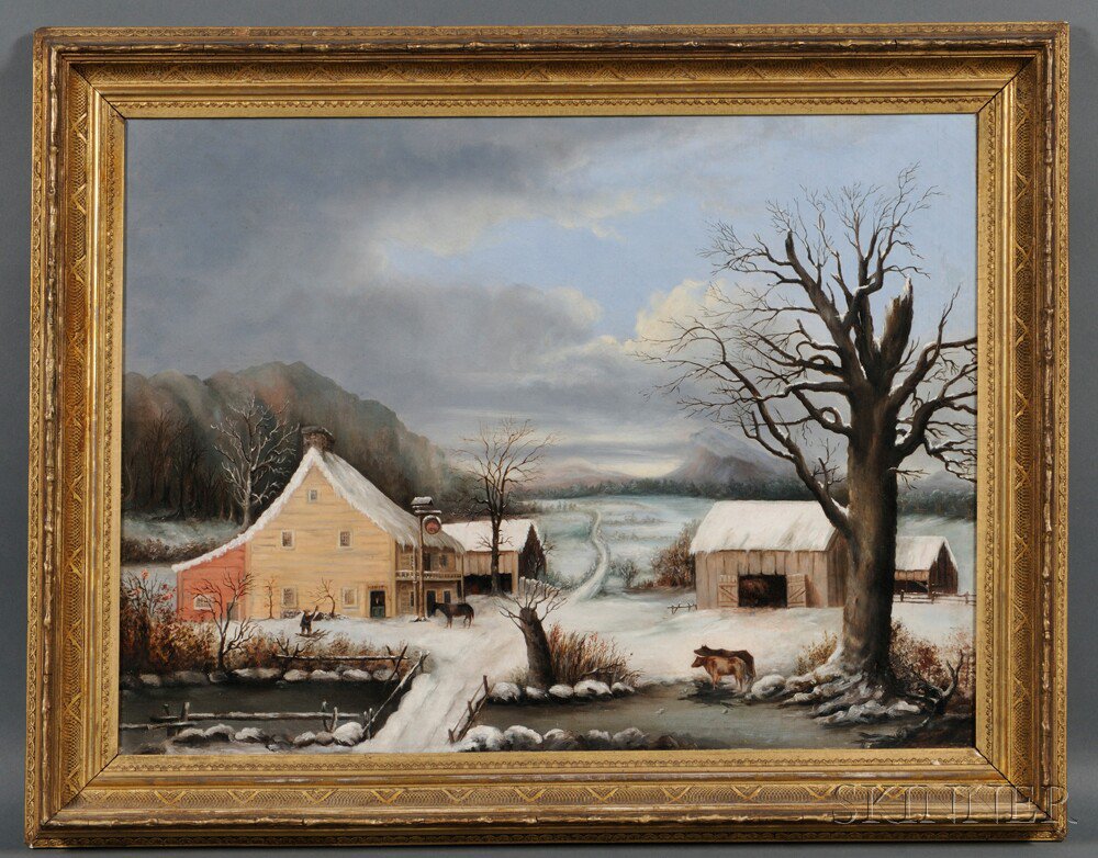 Appraisal: School of George Henry Durrie Connecticut - The Jones Inn