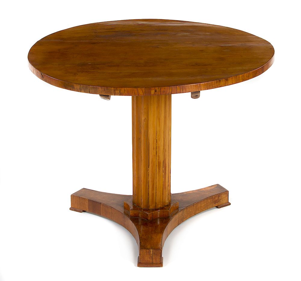 Appraisal: A Biedermeier Walnut Center Table A Biedermeier Walnut Center Table