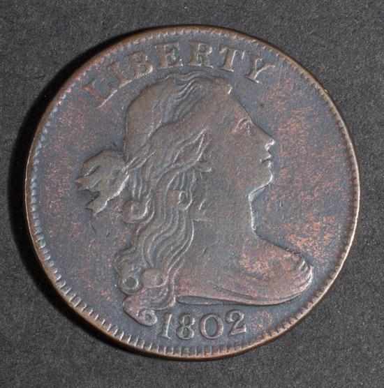 Appraisal: United States draped bust type copper large cent normal date