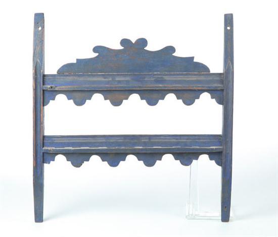 Appraisal: SPOON RACK American or European th century pine Well-shaped scalloped