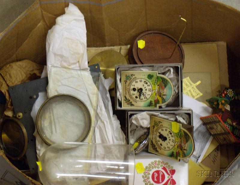 Appraisal: Small Collector Clocks and Assorted Clock Parts including two NAWCC