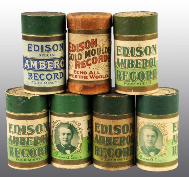 Appraisal: Lot of Amberol Edison Records Description Black wax Four minutes