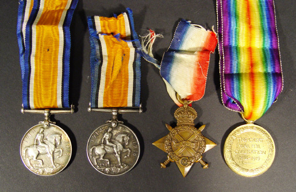 Appraisal: Two World War I Military Medal groups comprising a -