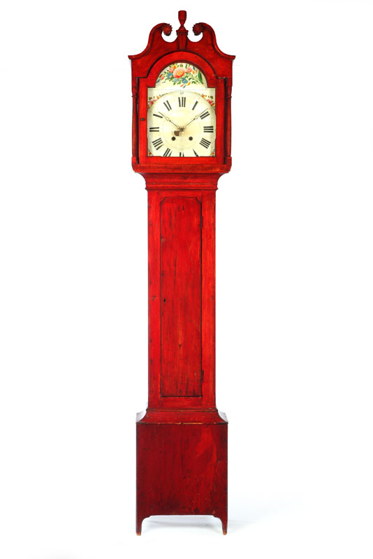 Appraisal: FEDERAL TALL CASE CLOCK American early th century hardwood Good