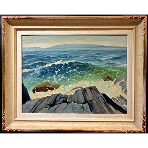 Appraisal: ROBERT HAMILTON HUBBARD CANADIAN - ATLANTIC SURF OIL ON CANVAS