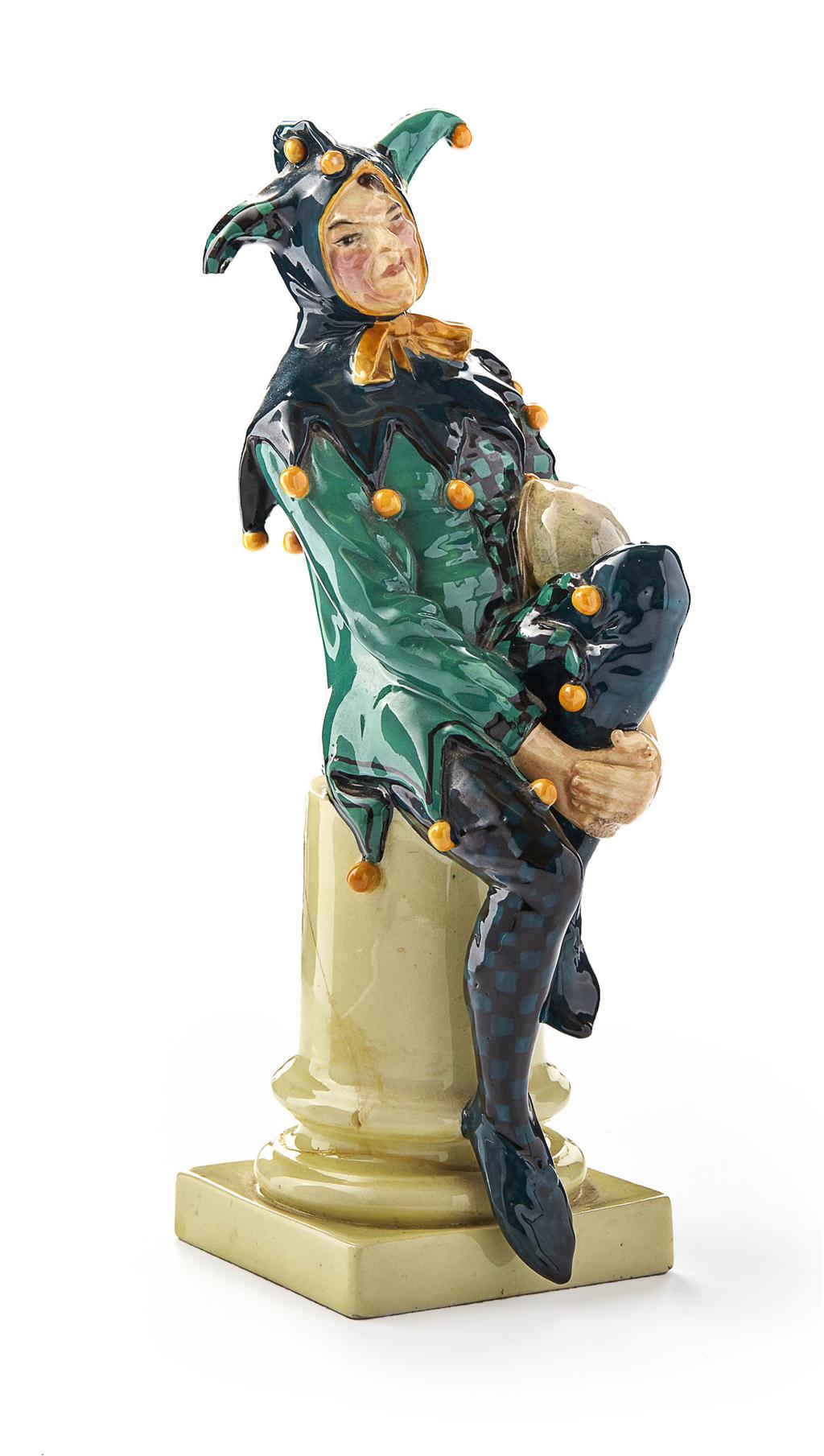 Appraisal: CHARLES NOKE - FOR ROYAL DOULTON 'A JESTER' CERAMIC FIGURE