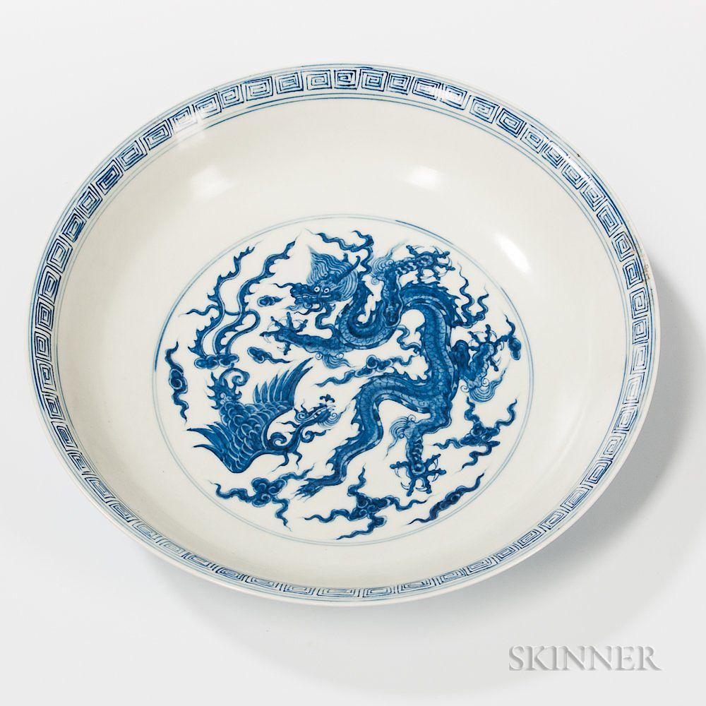 Appraisal: Blue and White Charger Blue and White Charger China th