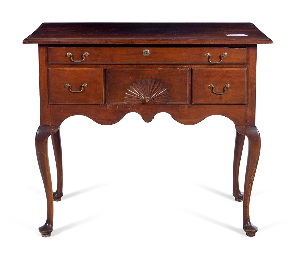 Appraisal: A Queen Anne Style Maple Dressing Table A Queen Anne