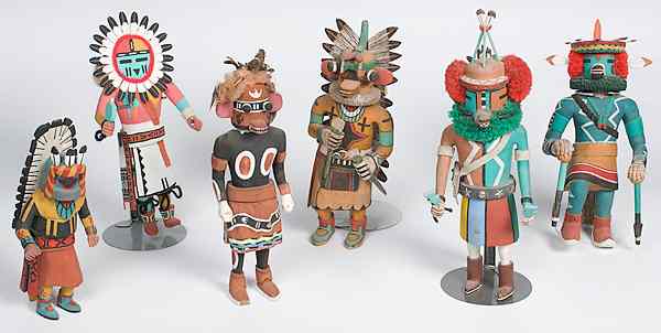 Appraisal: Hopi Katsinas lot of sizes range from in to in