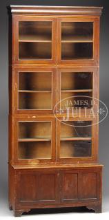 Appraisal: EARLY TH CENTURY VERMONT SECTIONAL CHIPPENDALE BOOKCASE Made in four