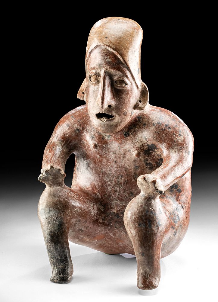 Appraisal: Published Jalisco Pottery Seated Male Figure Pre-Columbian West Mexico Jalisco