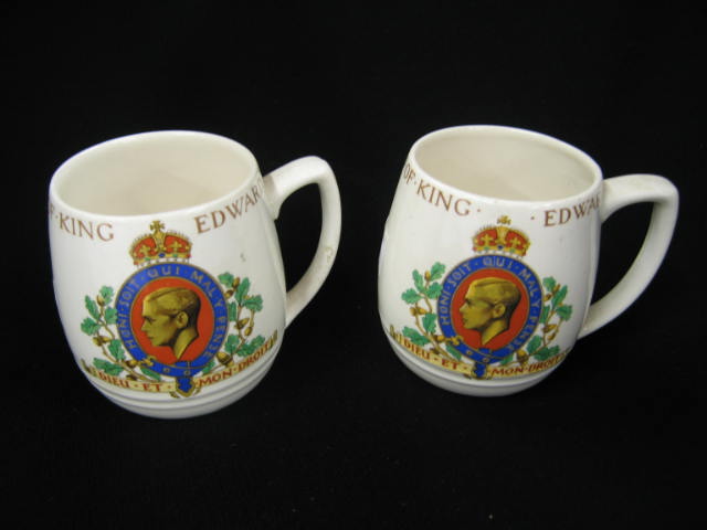 Appraisal: Edward VIII Coronation Mugs