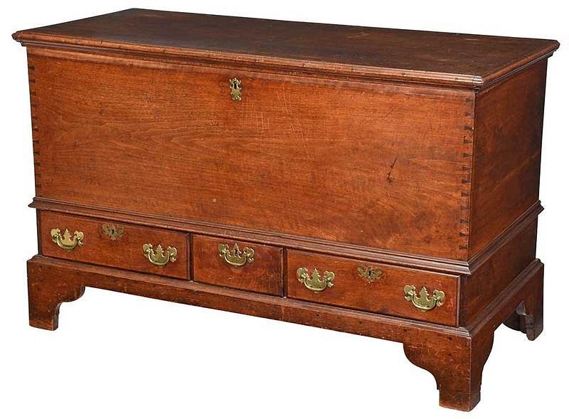 Appraisal: American Chippendale Walnut Lift Top Chest Pennsylvania or Southern late