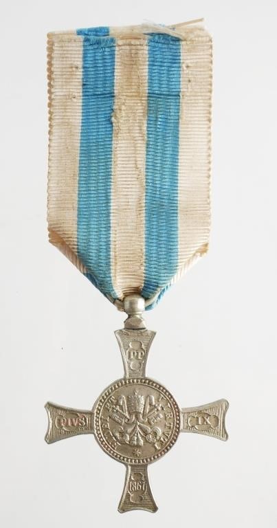 Appraisal: Vatican Mentana Cross and ribbon Medal measures approx mm across