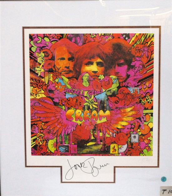 Appraisal: VINTAGE DISRAELI GEARS CREAM COMMERCIAL PRODUCTION LITHOGRAPH ARTWORK Psychedelic colors