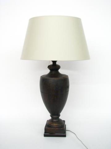 Appraisal: Urn motif wooden lamp approximately tall to finial