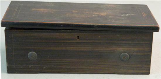 Appraisal: Mahogany rosewood effect six air musical box playing 'After the