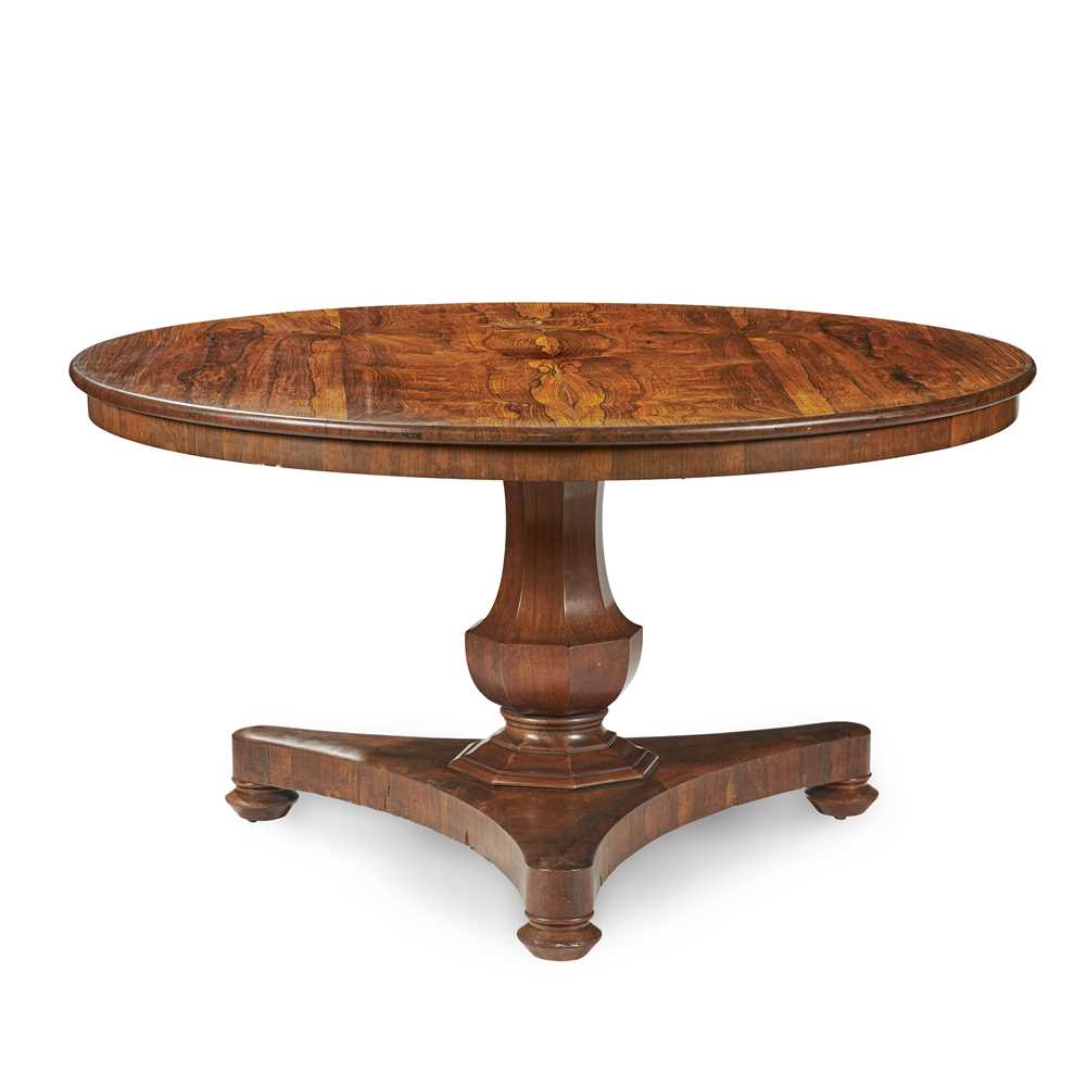 Appraisal: Y REGENCY STYLE ROSEWOOD CENTRE TABLE LATE TH CENTURY the