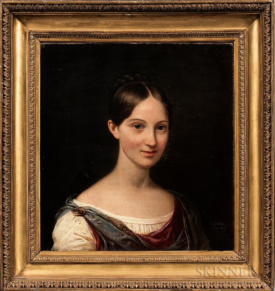 Appraisal: Ferdinando Cavalleri Italian - Portrait of a Young Woman Ferdinando