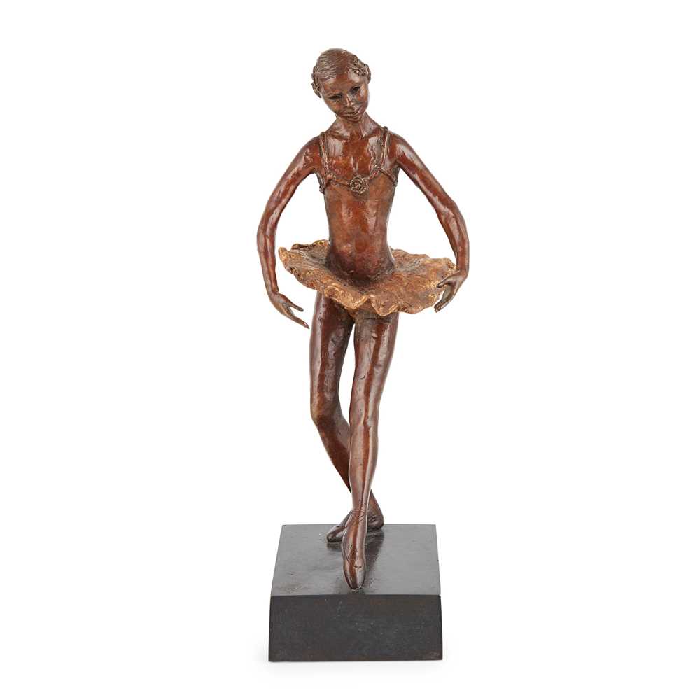 Appraisal: TOM MERRIFIELD BALLET DANCER patinated and gilded bronze signed to